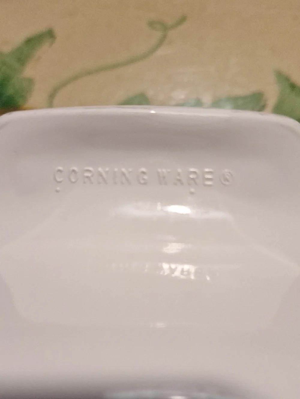 Corningware White Square Ceramic Casserole with Side Handles
